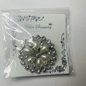 Pearl and Silver Brooch